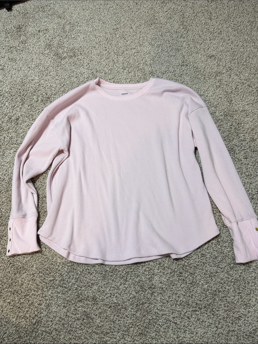 Light Pink Long Sleeve Thermal Top